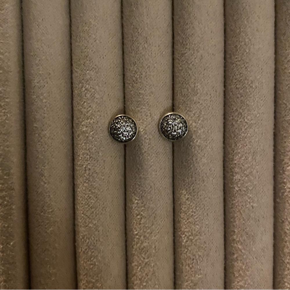 Pandora Pave Circle Stud Earrings
